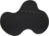 Oblique Mirror - Oversized Contemporary Artful Design with Solid Acacia Wood Frame for Your Wall