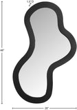 Oblique Mirror - Oversized Contemporary Artful Design with Solid Acacia Wood Frame for Your Wall