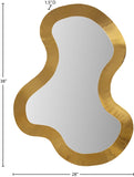 Oblique Mirror - Oversized Contemporary Artful Design with Solid Acacia Wood Frame for Your Wall