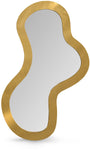 Oblique Mirror - Oversized Contemporary Artful Design with Solid Acacia Wood Frame for Your Wall