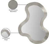 Oblique Mirror - Oversized Contemporary Artful Design with Solid Acacia Wood Frame for Your Wall