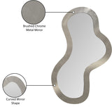 Oblique Mirror - Oversized Contemporary Artful Design with Solid Acacia Wood Frame for Your Wall