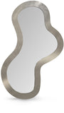 Oblique Mirror - Oversized Contemporary Artful Design with Solid Acacia Wood Frame for Your Wall