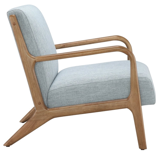 Scandinavian Elm Wood Blue Lounge Chair *