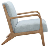 Scandinavian Elm Wood Blue Lounge Chair *