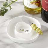 Olive You Olive Tray & Spreader Ceramic Set