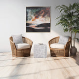 Tall Square Indoor/Outdoor Pouf Syros Fog