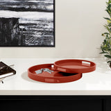 Saint Tropez Round Tray Set of 2 - Intense Rust
