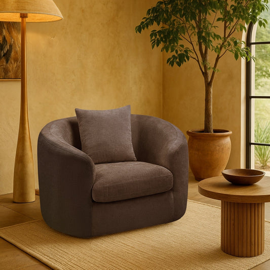 Penelope Chenille Fabric Upholstered Accent Chair