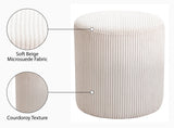 Roy Versatile Microsuede Ottoman Stool - Stylish Compact Seating for Small Spaces and Cozy Décor