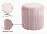 Roy Versatile Microsuede Ottoman Stool - Stylish Compact Seating for Small Spaces and Cozy Décor