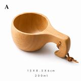 Portable Wooden Kuksa Mug Camping Coffee Cup