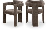 Brenda Chenille Fabric Upholstered Dining Chair (Set of 2)