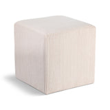 Roy Microsuede Fabric Ottoman - Stylish Compact Stool for Small Spaces with Cozy Comfort and Durability