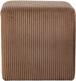 Roy Microsuede Fabric Ottoman - Stylish Compact Stool for Small Spaces with Cozy Comfort and Durability