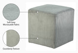 Roy Microsuede Fabric Ottoman - Stylish Compact Stool for Small Spaces with Cozy Comfort and Durability