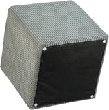 Roy Microsuede Fabric Ottoman - Stylish Compact Stool for Small Spaces with Cozy Comfort and Durability