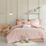 Pom-Pom 7-Piece Comforter or Duvet Cover Set, Pink