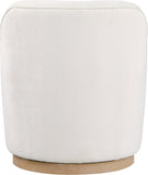 Clarita Swivel Accent Chair - Stylish Chenille Comfort with Natural Wood Base for Modern Living Spaces
