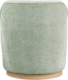 Clarita Swivel Accent Chair - Stylish Chenille Comfort with Natural Wood Base for Modern Living Spaces