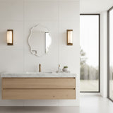 Frameless Scalloped Mirror Long