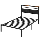 Twin/Full/Queen Size Bed Frame with Charging Station
