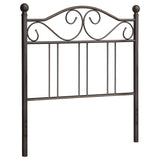 Ellis Metal Twin Open Frame Headboard Dark Bronze