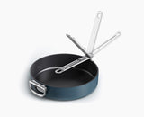 Space Folding Handle Ceramic Non-stick 28cm Blue Frying Pan