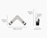 Space Pack of 2 Stainless-steel Pan Lid Holders