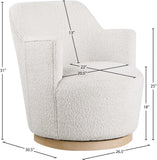 Clarita Swivel Accent Chair - Stylish Chenille Comfort with Natural Wood Base for Modern Living Spaces