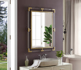 Ghost Rectangular Acrylic Mirror - Contemporary Brushed Gold Design for Elegant Home Decor Style
