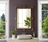 Ghost Rectangular Acrylic Mirror - Contemporary Brushed Gold Design for Elegant Home Decor Style