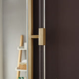 Ghost Rectangular Acrylic Mirror - Contemporary Brushed Gold Design for Elegant Home Decor Style