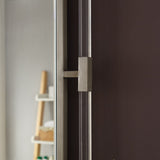 Ghost Rectangular Acrylic Mirror - Contemporary Brushed Gold Design for Elegant Home Decor Style