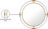 Ghost Rectangular Acrylic Mirror - Contemporary Brushed Gold Design for Elegant Home Decor Style