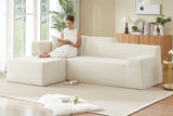 Livo 96" Corduroy Chaise Sofa