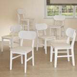 Wholesale Solid Rubberwood Dining Chair PU Leather Upholstery