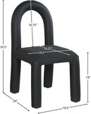 Amari Vegan Leather and Boucle Fabric Upholstered Dining Chair (Set of 2)