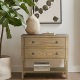 Traditional 2-Drawer Accent Chest, Natural