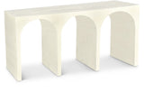 June Modern Solid Oak Console Table – Elegant Mid-Century Design with Unique Double Arch Style