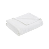 100% Liquid Cotton Bedding Blanket, White