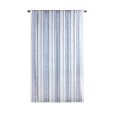 Tufted Stripe Printed Light Filtering Curtain Panel, Navy