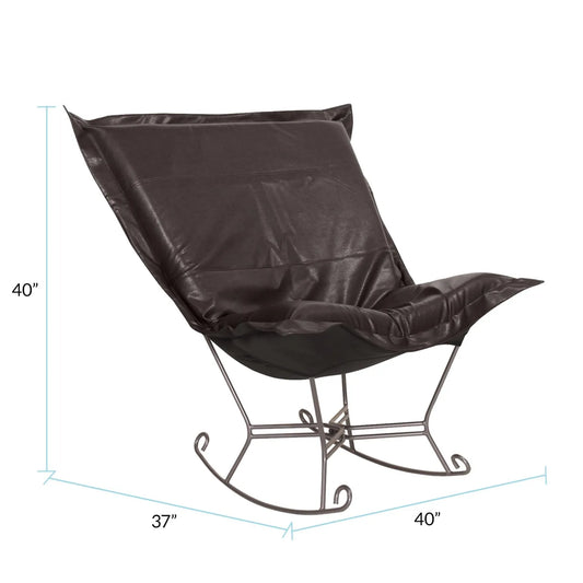 Scroll Puff Rocker Avanti Black Titanium Frame