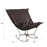 Scroll Puff Rocker Avanti Black Titanium Frame