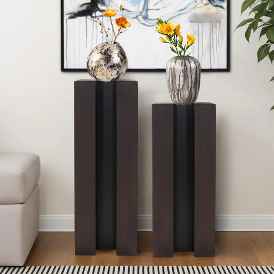 Bertoia Black Wooden Display Pedestal- Short