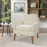 Mid-Century Modern Lounge Chair, Beige