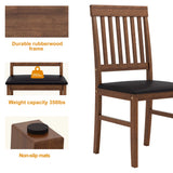 Solid Rubberwood Upholstered Dining Chair