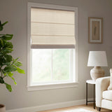 Matte Solid Room Darkening Cordless Roman Blind, Ivory
