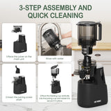 Juicer Machines, 5.9" Wide Feed Chute Cold Press Juicer