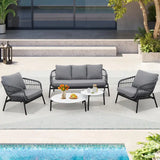 Wholesale Boho Patio Furniture, 5 Piece Outdoor Furniture Set